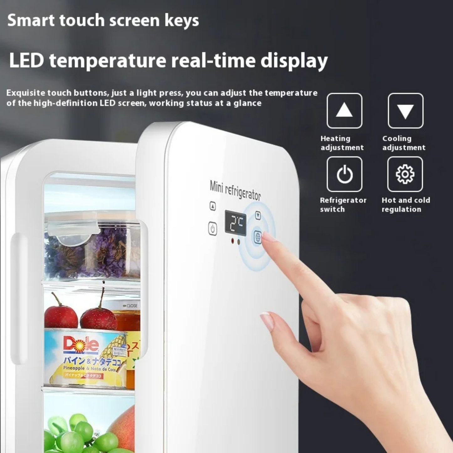 20L Dual-Use Mini Car Cooler Freezer - 12V Semiconductor Refrigeration