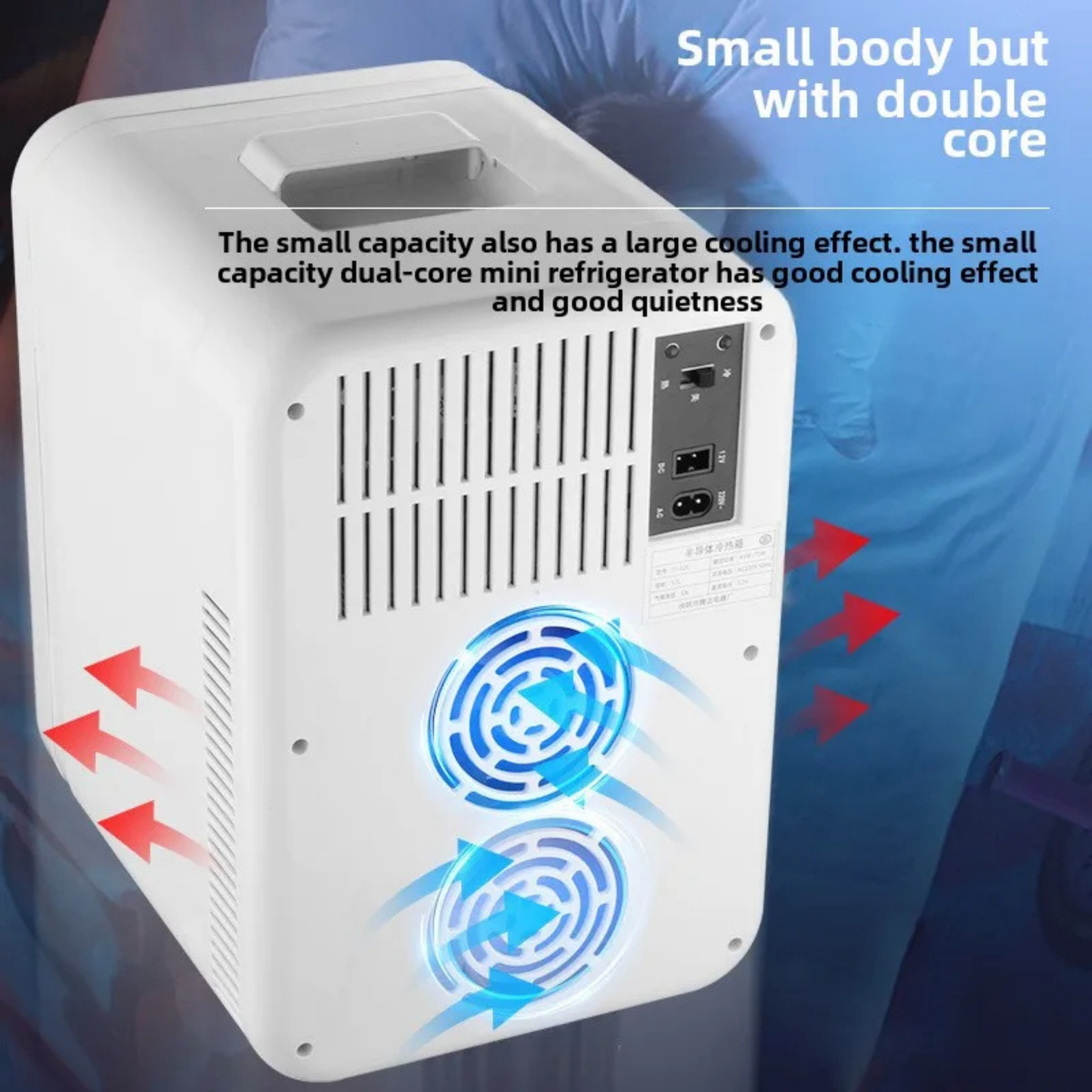 20L Dual-Use Mini Car Cooler Freezer - 12V Semiconductor Refrigeration