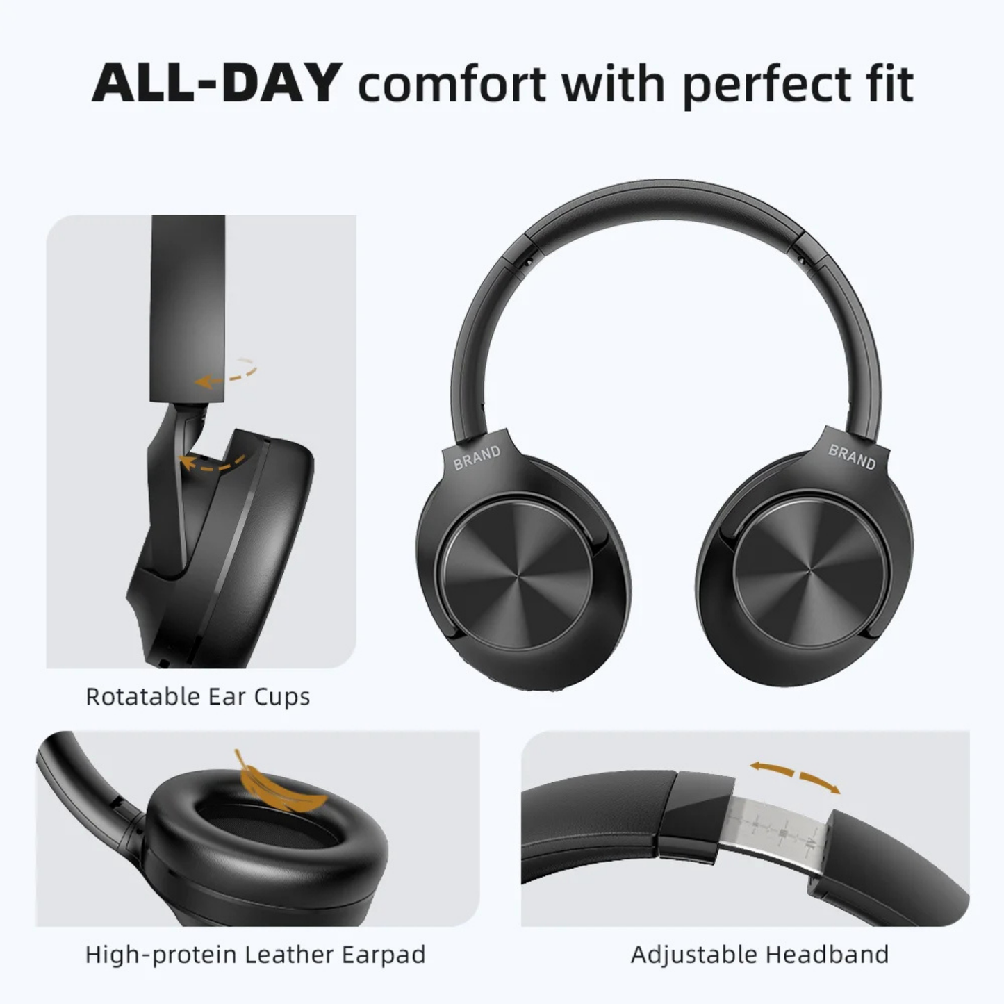 Professional Noise Cancelling Wireless Headphones - Soft Memory Foam Industrial Grade Audio