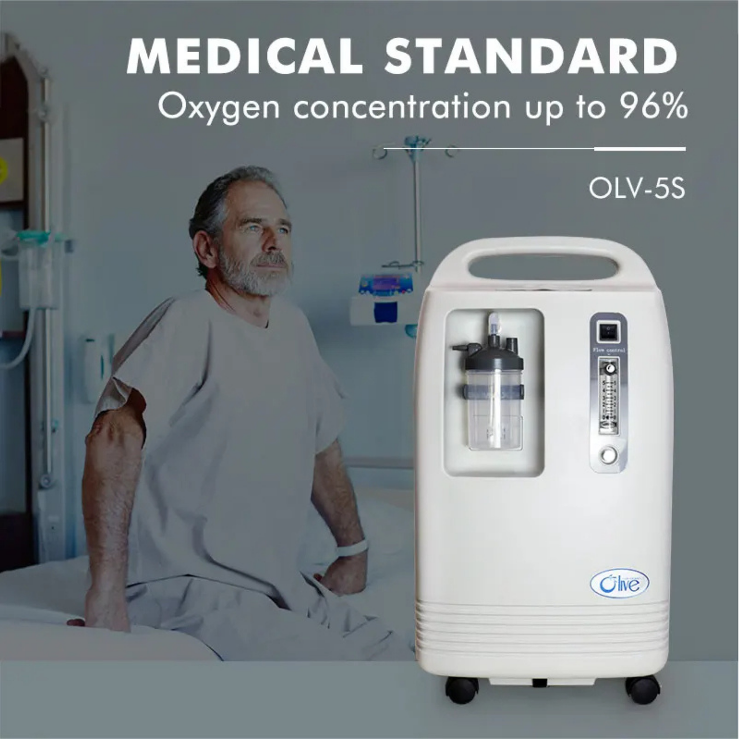CE Certified Medical Oxygen Concentrator - 5L/10L Hospital-Grade with 2-Year Warranty