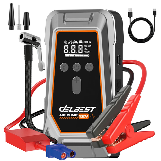 Professional 12V Portable Jump Starter - Emergency Vehicle Power Solution with Safety