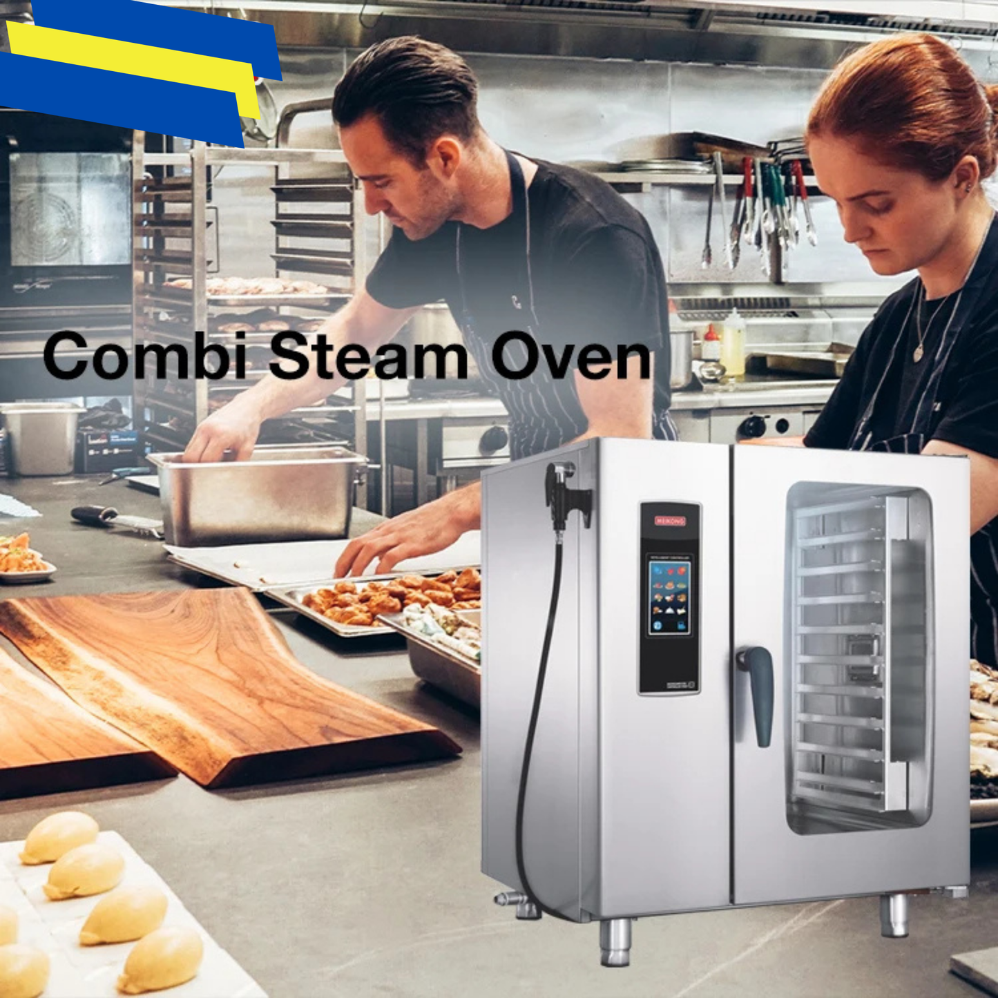 Professional Commercial Combi Steaming & Baking Oven - Multi-Function Convection System
