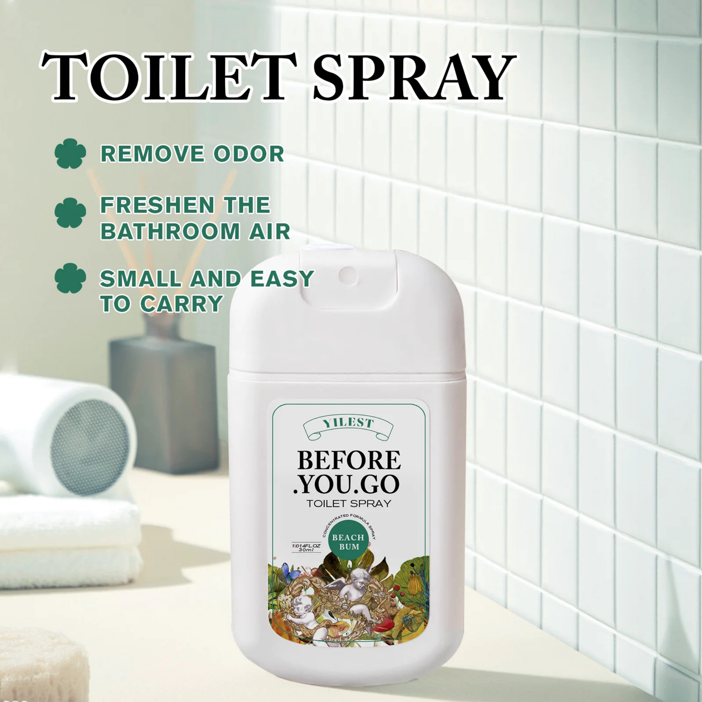 Natural Pre-Poo Odor Eliminator - Disposable Toilet Spray Solution