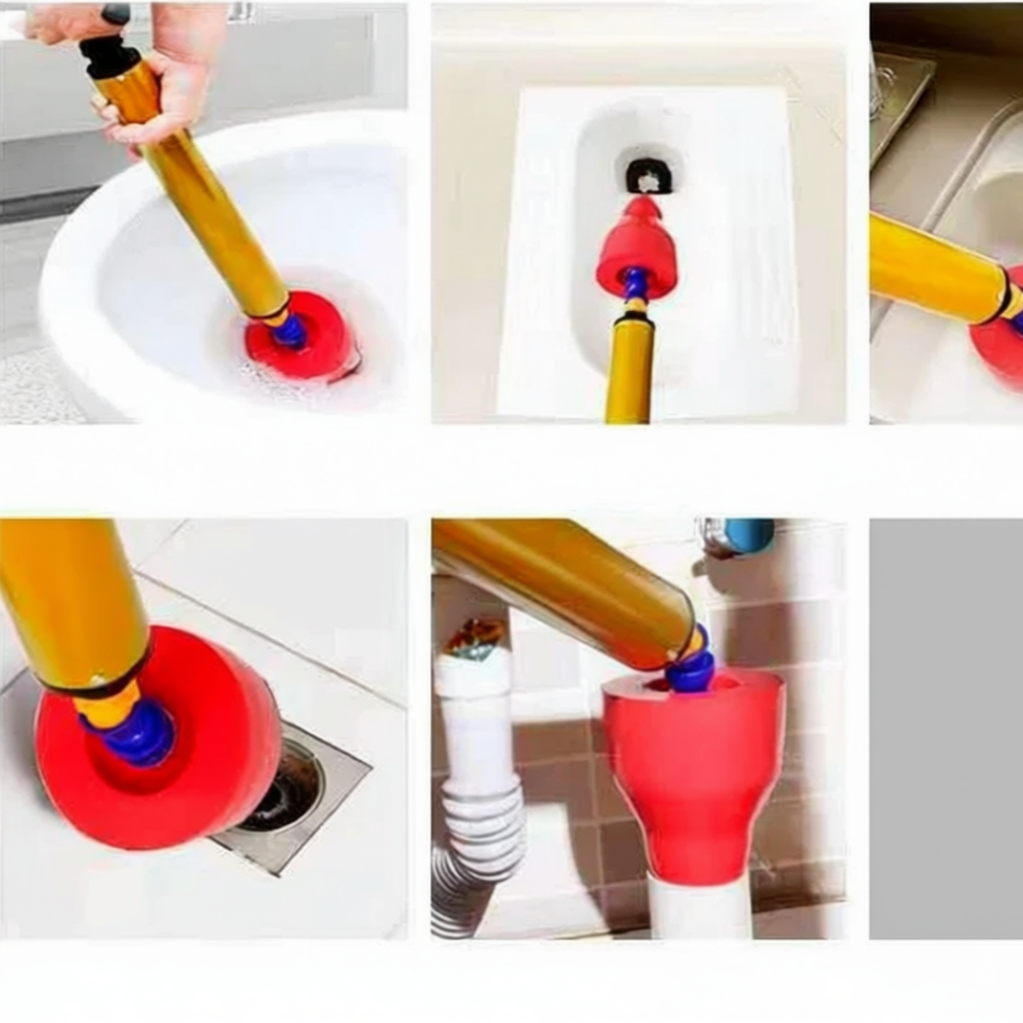 Professional Multi-Functional Toilet & Pipe Unclogger Tool – Durable Home Plumbing Kit