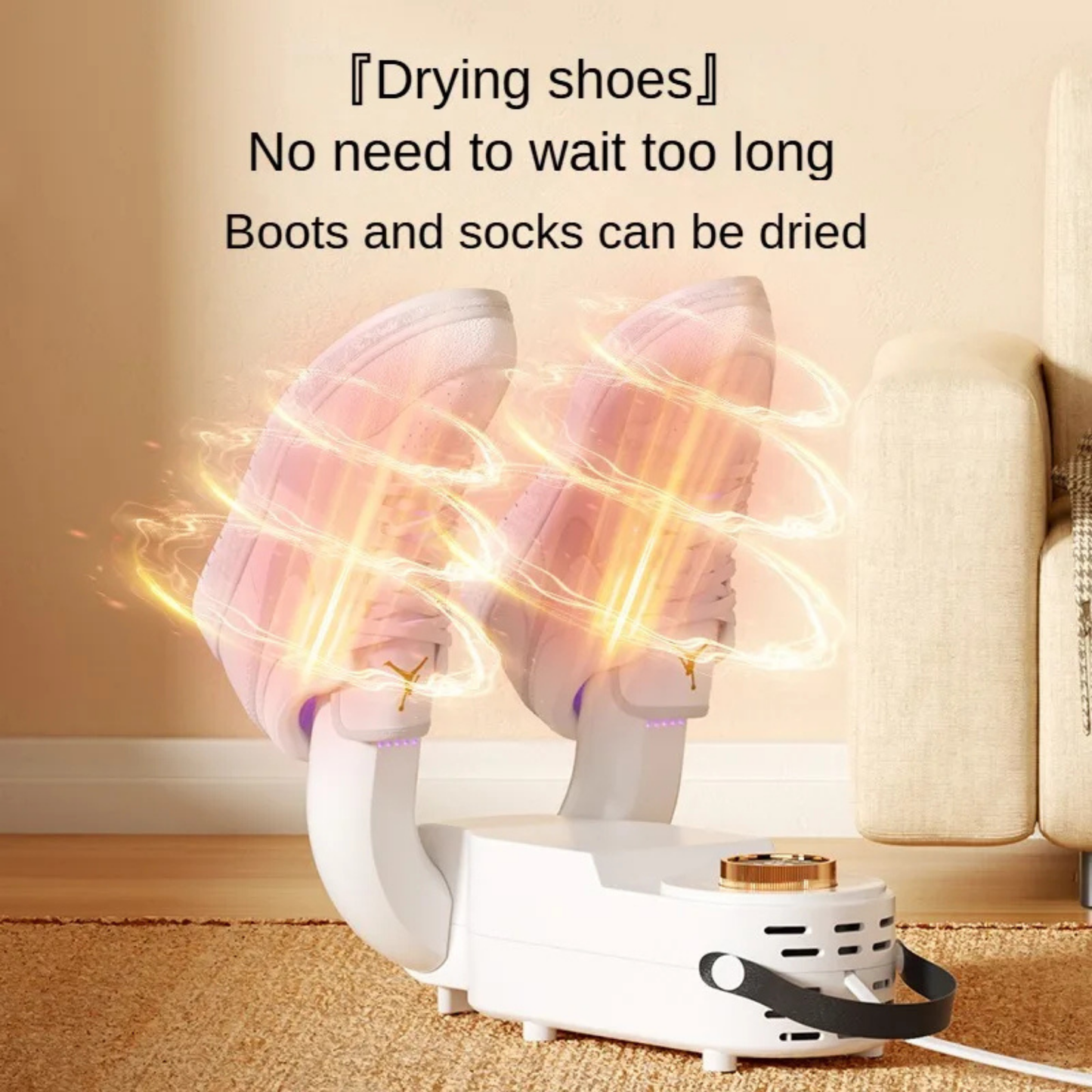 Portable Folding UV Shoe Dryer - Smart Sterilizer with Ozone Deodorizer Tech