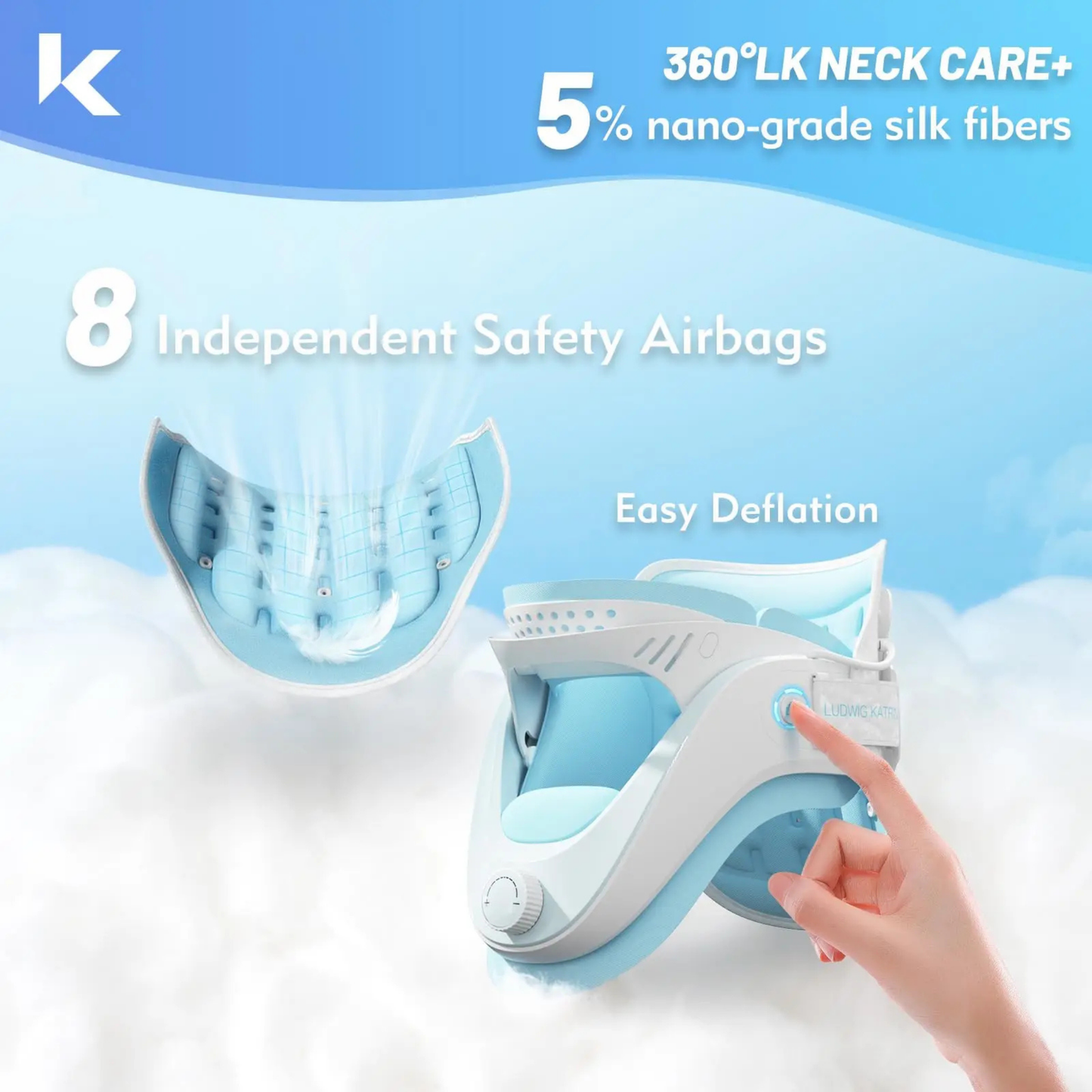 Tech Love Neck Massager - Adjustable Cloud Stretcher Cervical Rehab Device