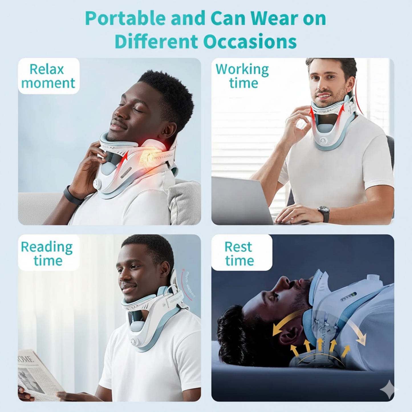 Tech Love Neck Massager - Adjustable Cloud Stretcher Cervical Rehab Device