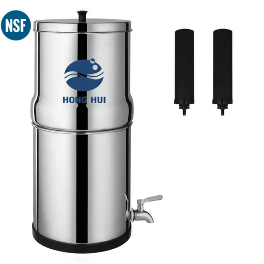 NSF Certified 2.25 Gallon Stainless Steel Gravity Water Filter System