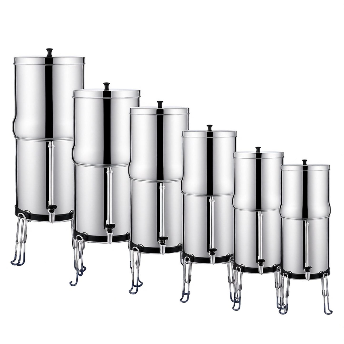 NSF Certified 2.25 Gallon Stainless Steel Gravity Water Filter System