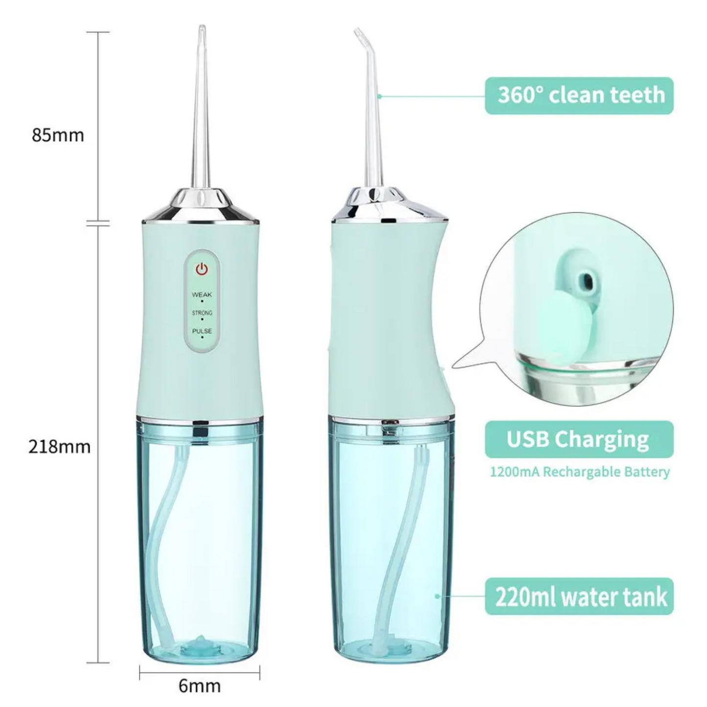Professional Portable 300ml Cordless Water Flosser - Advanced Oral Irrigation System