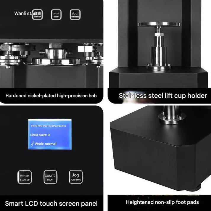 Industrial-Grade Fully Automatic Can Sealing Machine – Dual Voltage 220V/110V, Linear Design Model