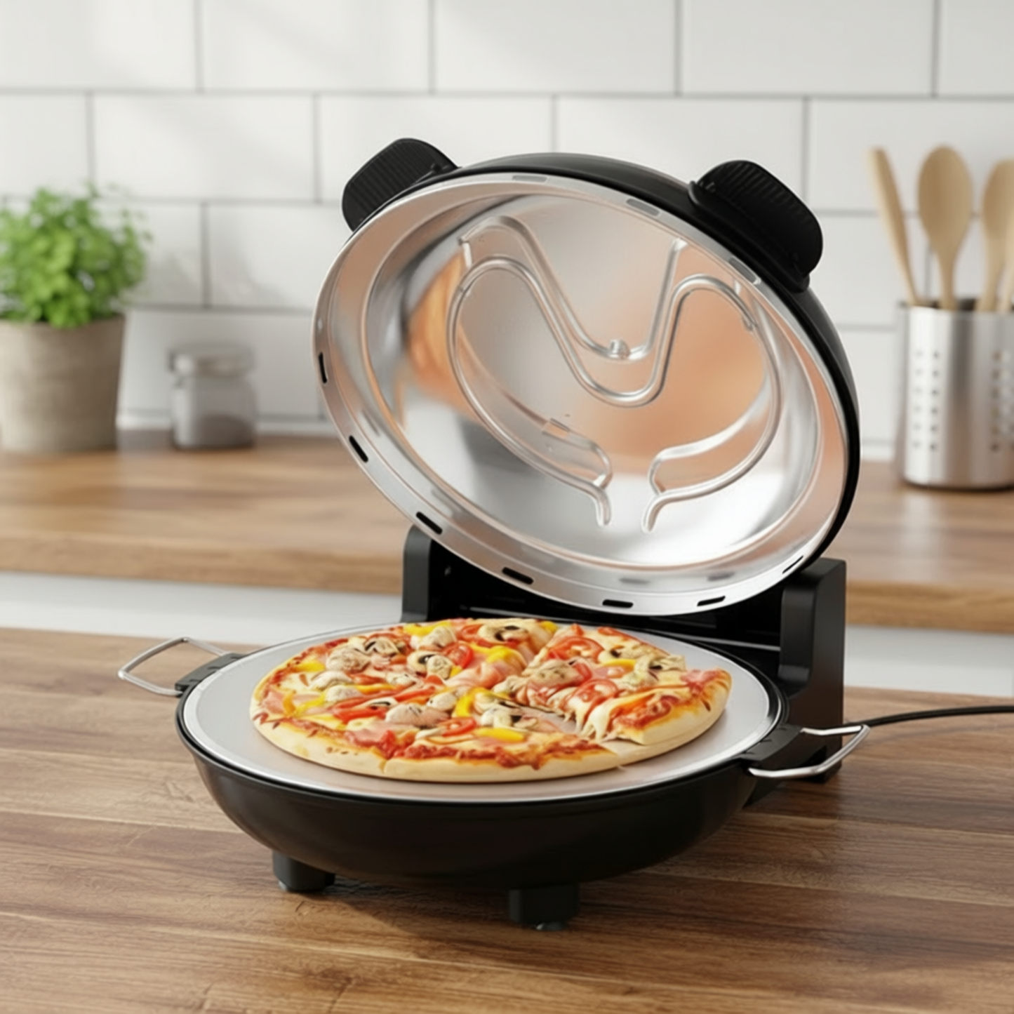 Best-Selling 12" Automatic Electric Pizza Oven with Stone Heating