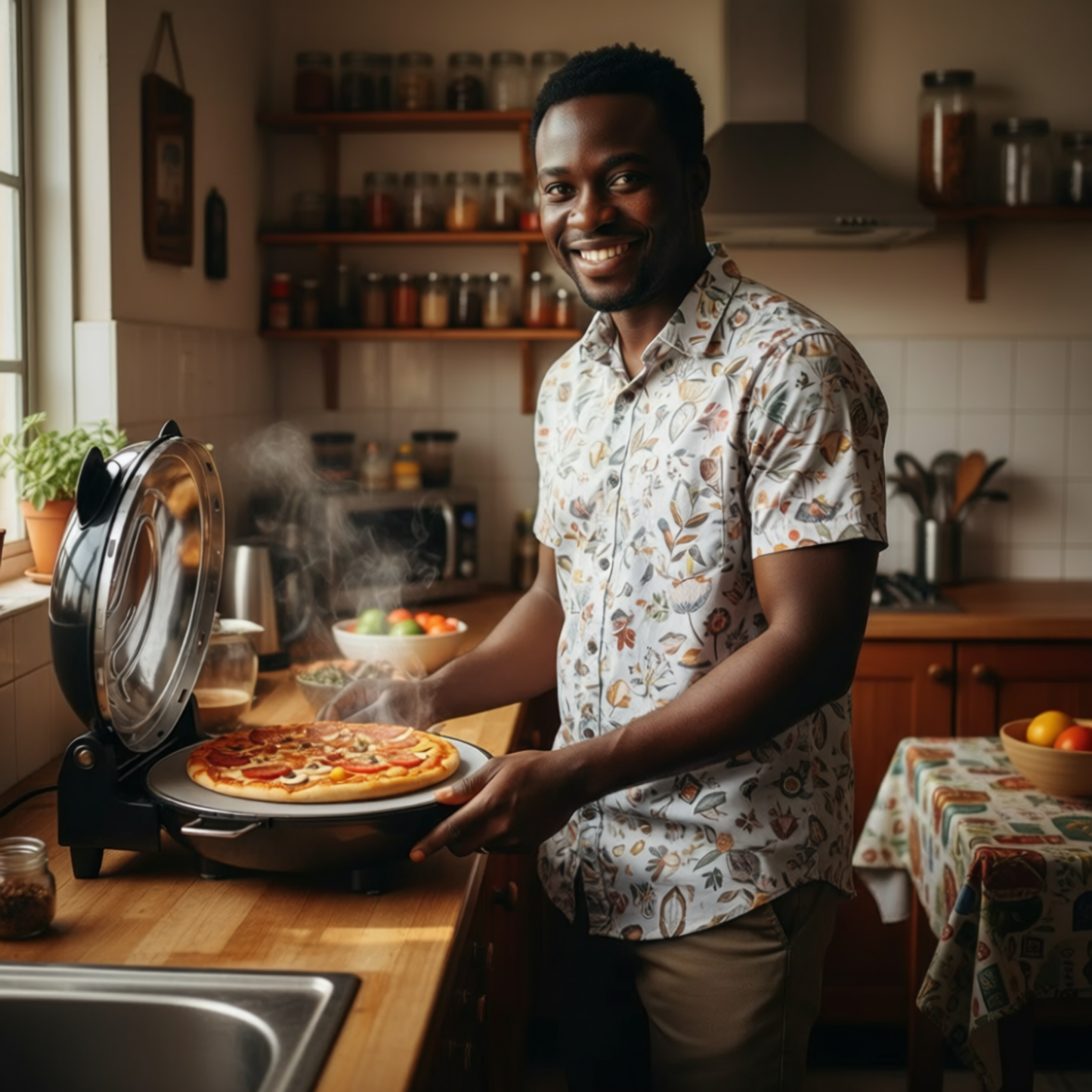 Best-Selling 12" Automatic Electric Pizza Oven with Stone Heating