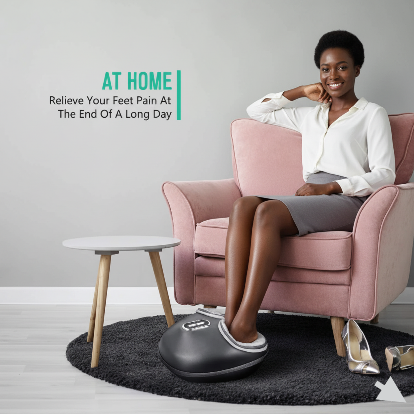 Electric Foot & Calf Massager with Heat – Pressure Relief for Home Use