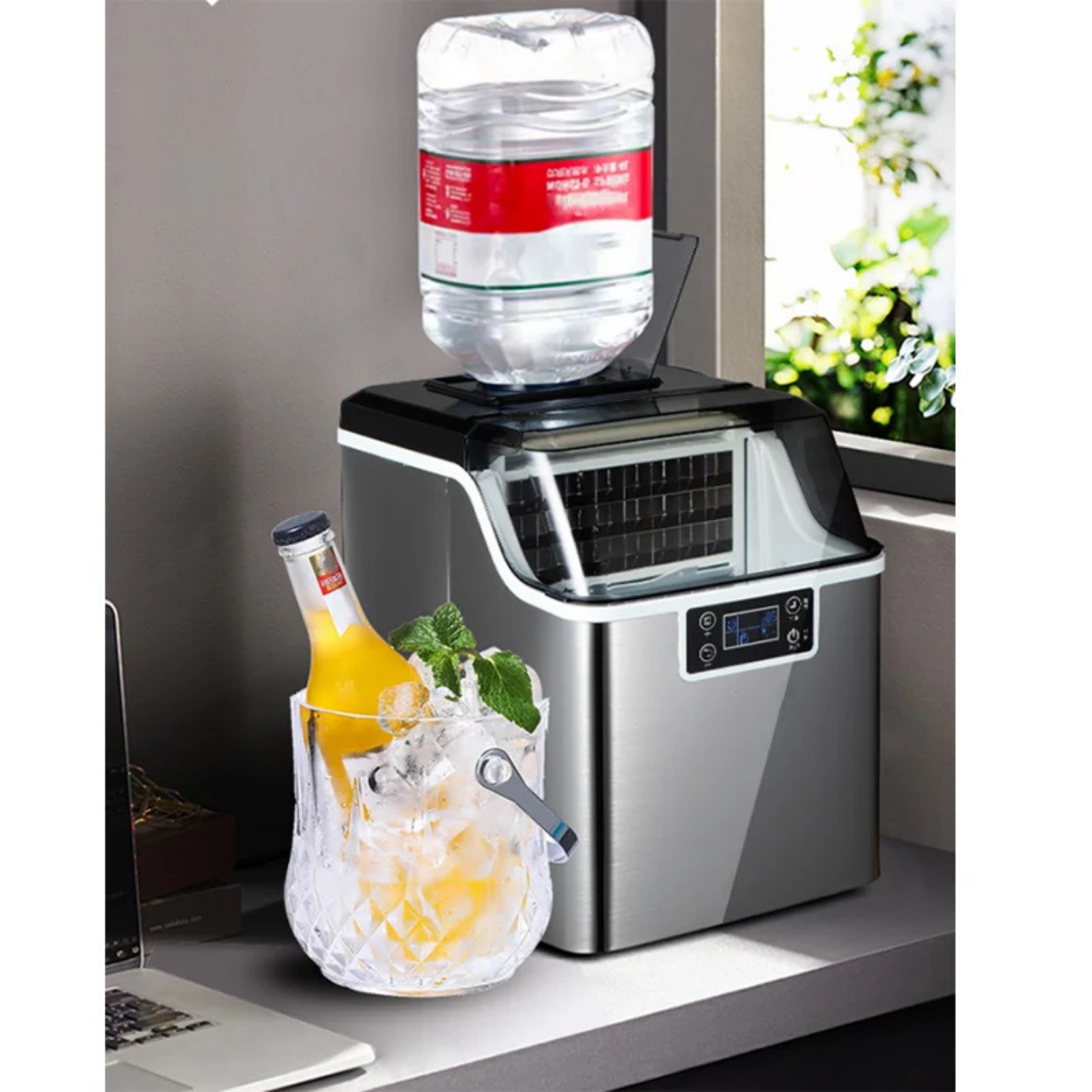 New Design 35kg Automatic Smart Home Ice Maker – Portable & Commercial Use