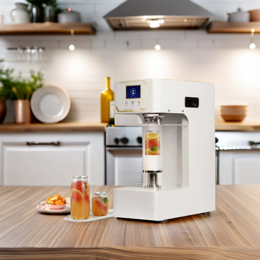 Industrial-Grade Fully Automatic Can Sealing Machine – Dual Voltage 220V/110V, Linear Design Model
